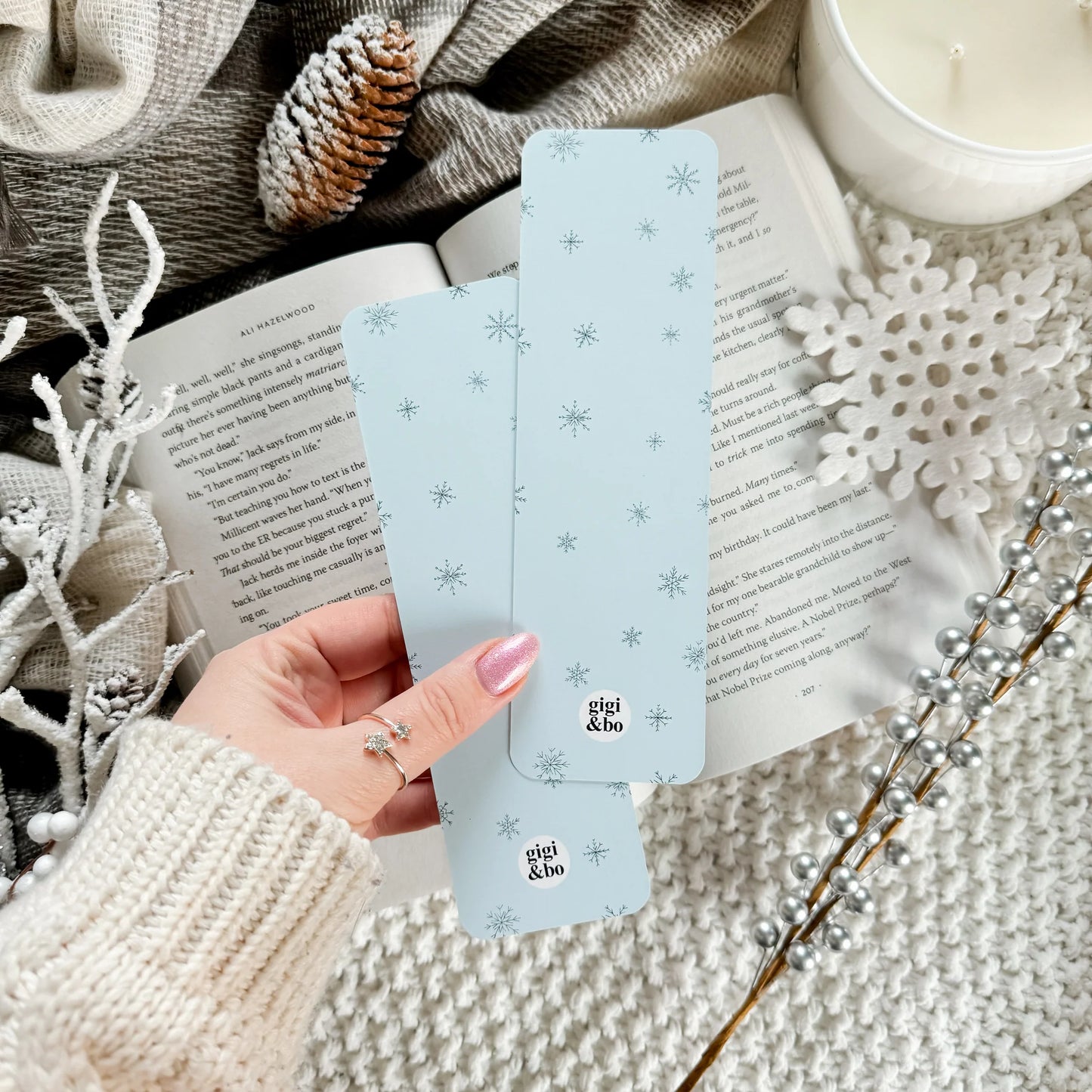 Small Town Winter Sign Bookmarks