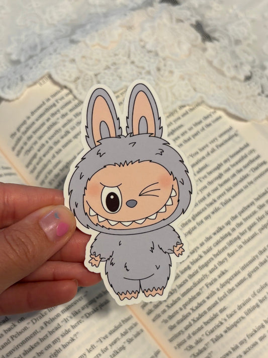 Blue Wink Beastie Sticker