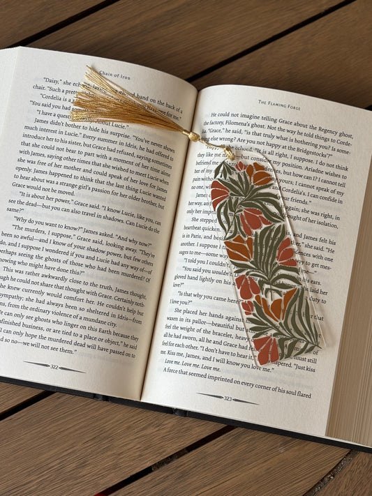 Autumn Botanical Acrylic Bookmark