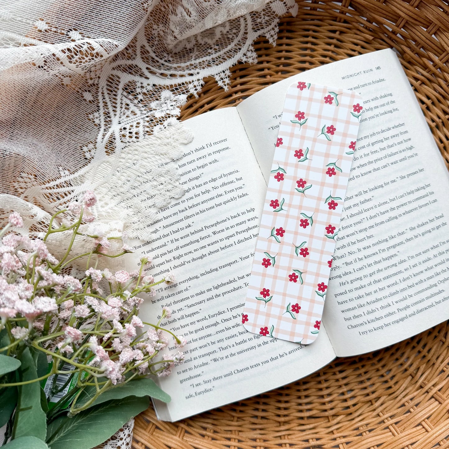 Farmhouse Floral Bookmark