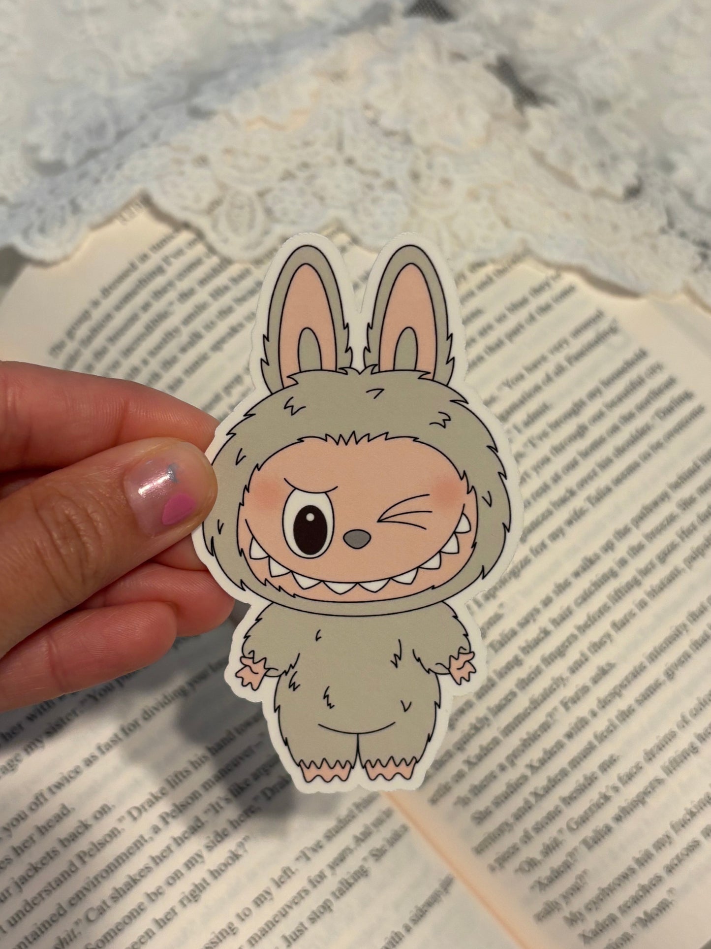 Moss Green Wink Beastie Sticker