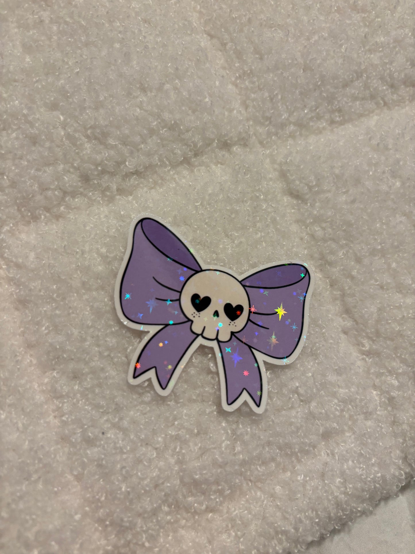Skull Bow (Sparkle) Sticker