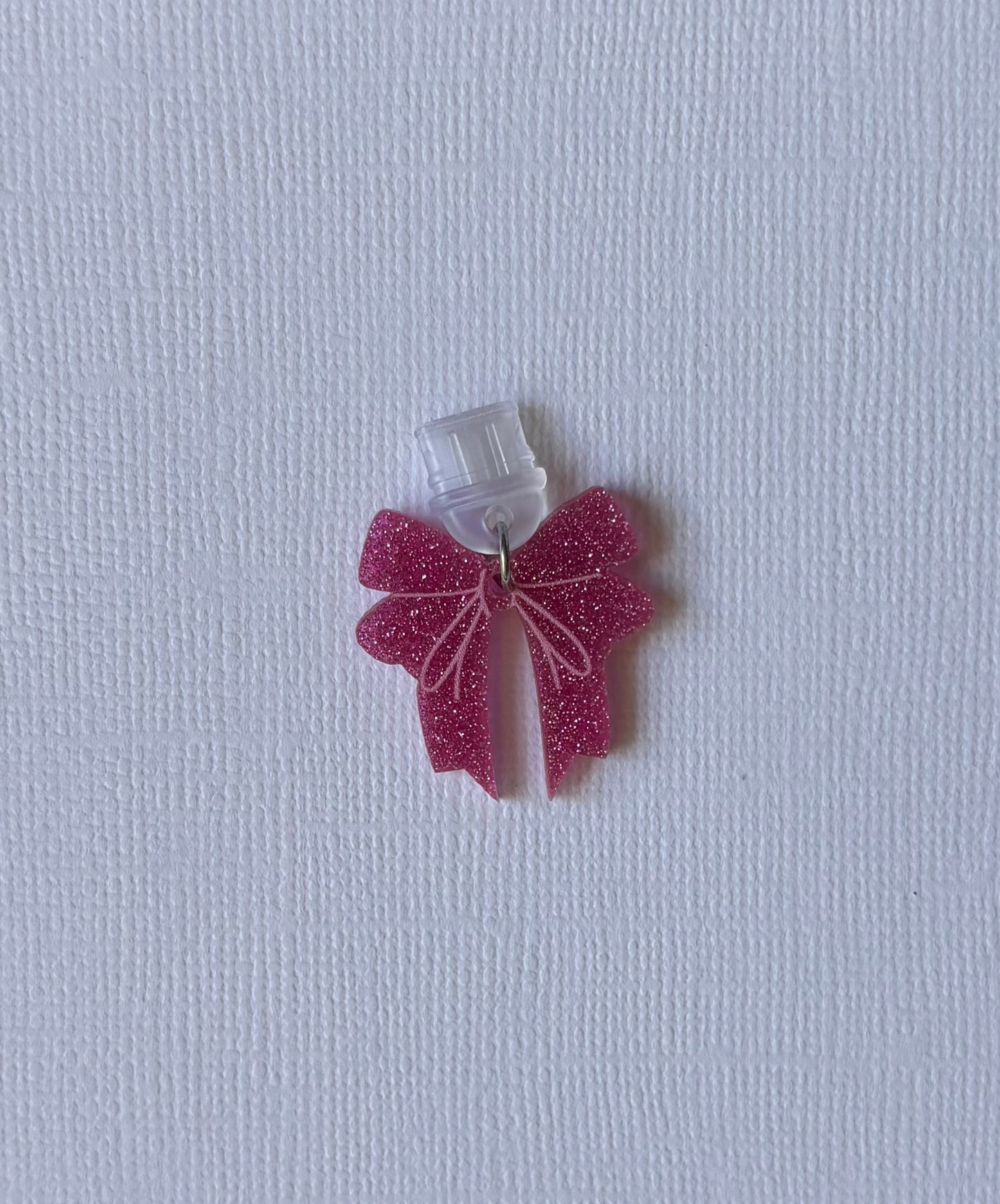 Pink Glitter Bow Kindle/iPad Charm Type-C