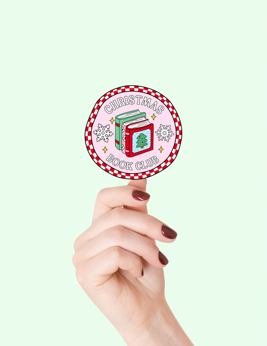 Christmas Book Club Sticker