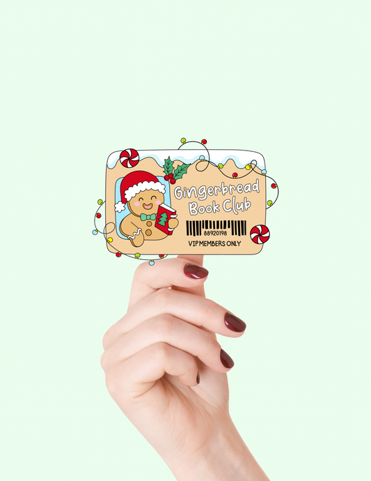 Gingerbread Book Club Sticker