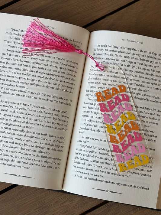 Groovy Read Acrylic Bookmark