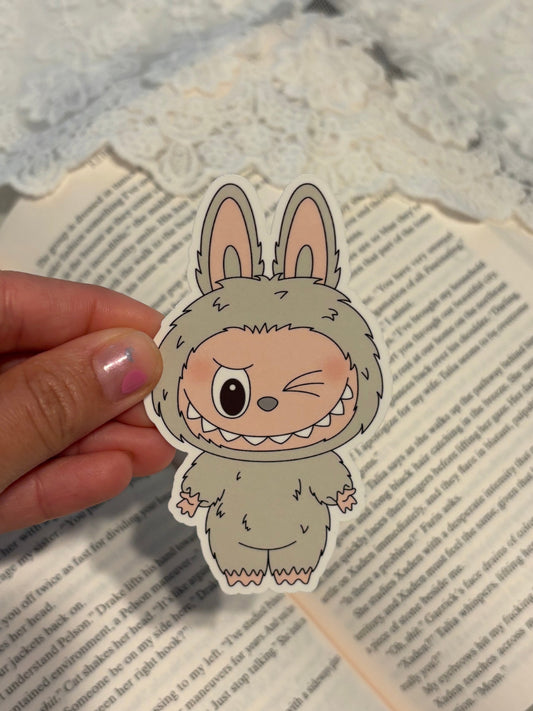 Moss Green Wink Beastie Sticker