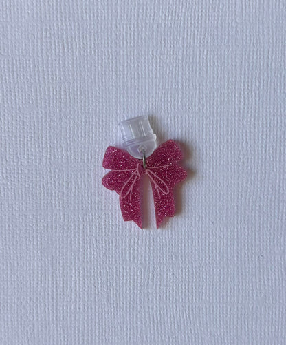Pink Glitter Bow Kindle/iPad Charm Type-C