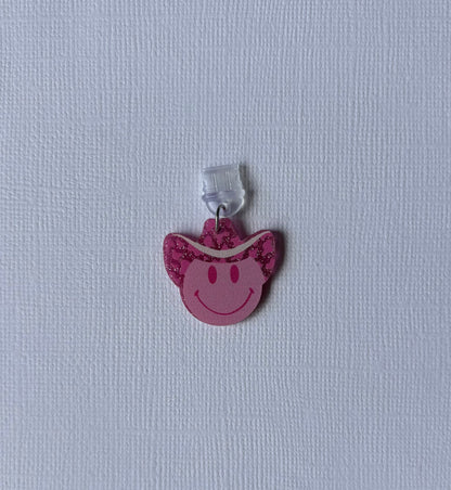 Pink Cowgirl Smiley Kindle/iPad Charm Type-C